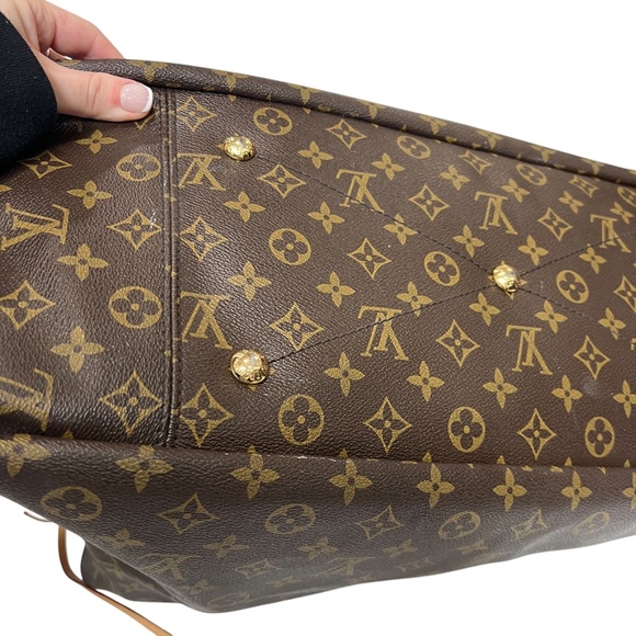 $2400 LOUIS VUITTON 2022 Brown Monogram Canvas Leather Artsy MM Tote Bag - Picture 11 of 13